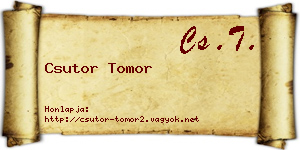 Csutor Tomor névjegykártya